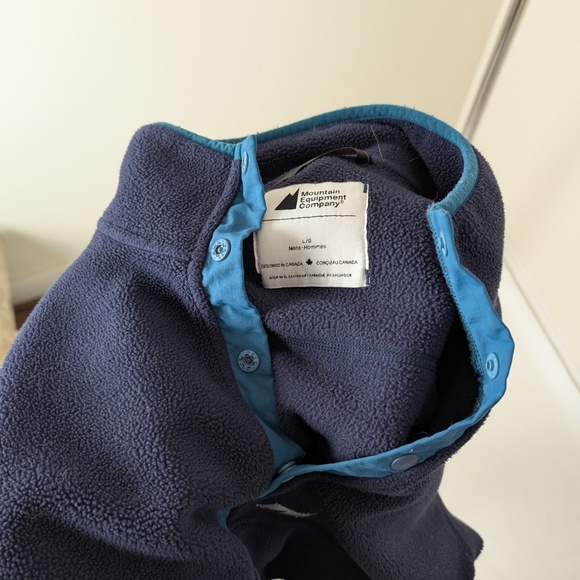 MEC Fleece Pullover Mountain Equipment Company Long Sleeve Quarter Button Up - Picture 7 of 10
